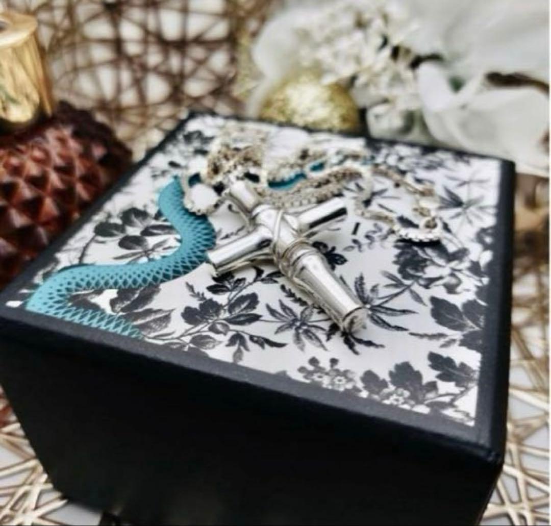【極美品】希少GUCCI バンブークロス　ネックレス