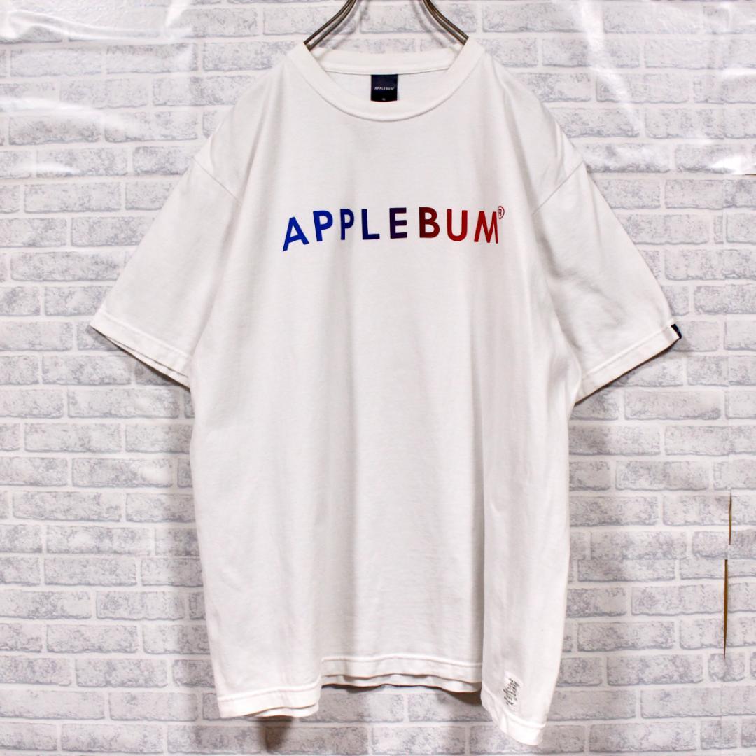 XL APPLEBUM グラデ ロゴ Tシャツ アップルバム 白 半袖