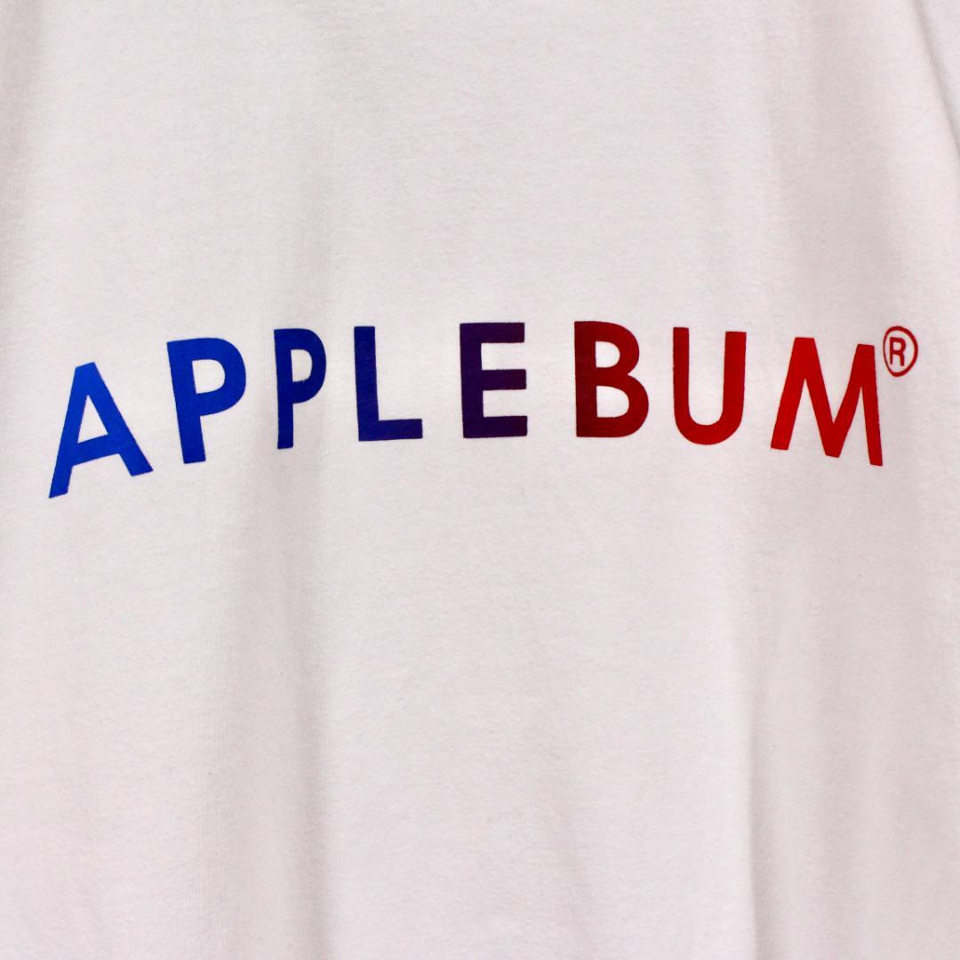 XL APPLEBUM グラデ ロゴ Tシャツ アップルバム 白 半袖