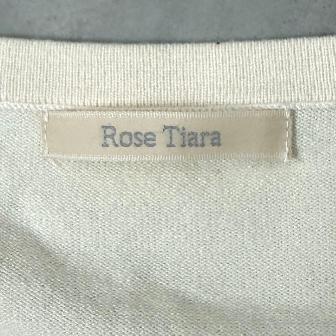 【Rose Tiara】大きいサイズ46 花柄プリントカーディガン 異素材 4L