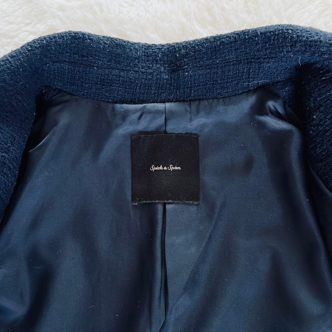完売人気✨美品【Spick & Span】ツイードダブルジャケット パール 36