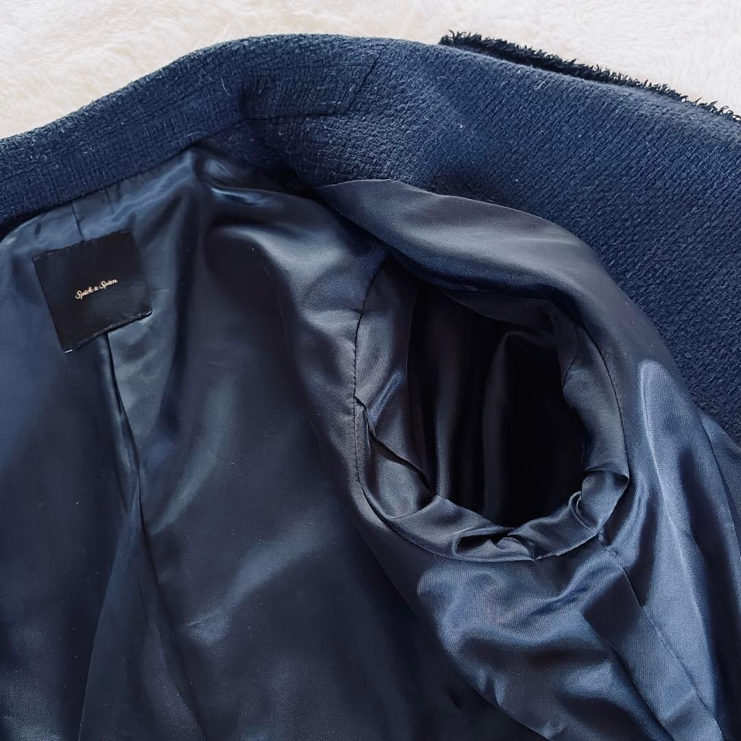 完売人気✨美品【Spick & Span】ツイードダブルジャケット パール 36