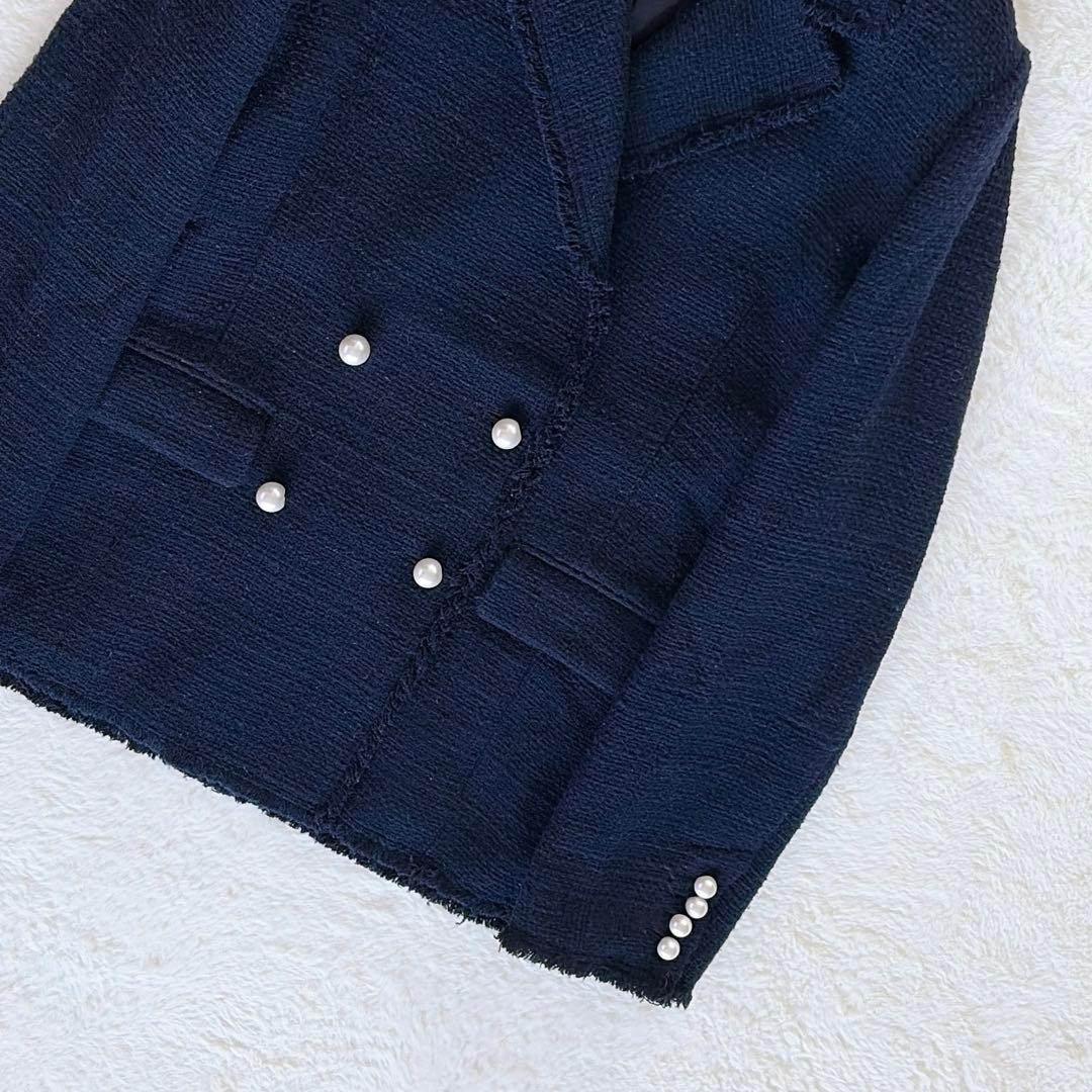 完売人気✨美品【Spick & Span】ツイードダブルジャケット パール 36