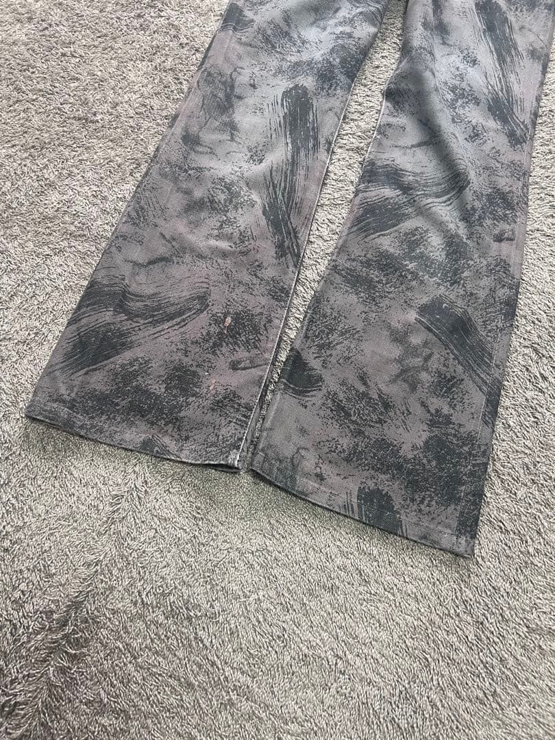 パンツ \"TORNADO MART\"Coating Design Flare Pants