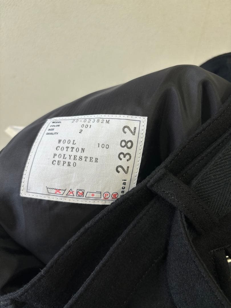ミ*ム様 sacai 20AW ウールメルトンパンツ 02382M