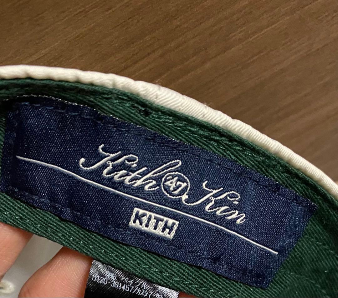 帽子 Kith Script Logo Nylon Cap White/Green