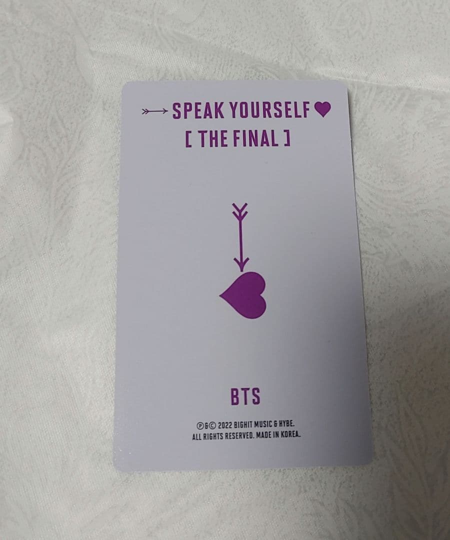 BTS SYS THEFINAL ユンギ 公式トレカ
