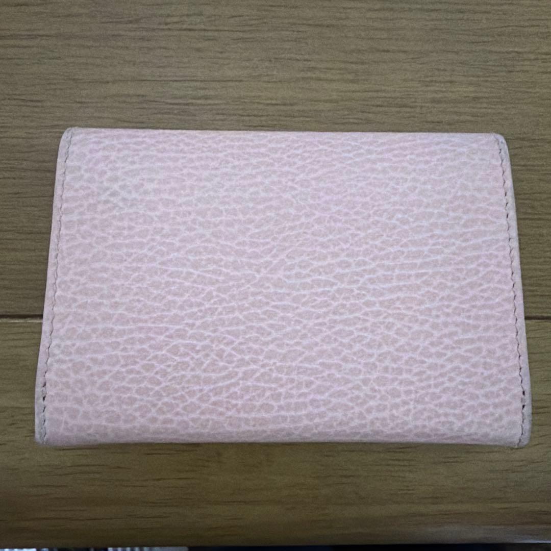 GUCCI グレー GG ダブルG ピンク 名刺入れ カードケース ICカード