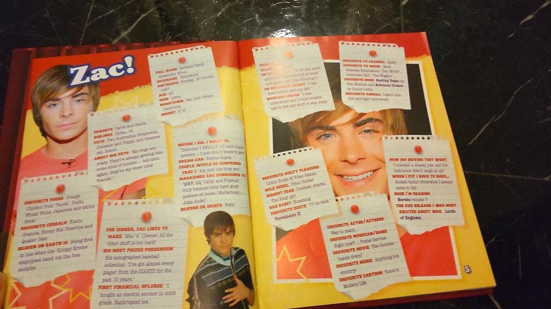 ザックエフロン　ポスター　洋書　写真集　Zac Efron　傷あり