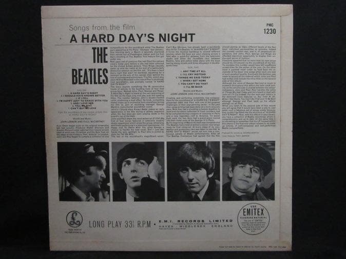 BEATLES★A Hard Day's Night UK Y/B Parlop