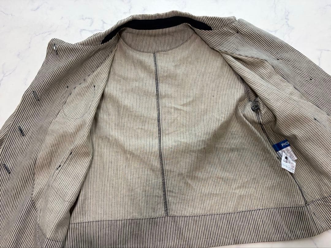 PICK UP コットンハウスアヤ　綿×麻リッチヒッコリー ジャケット　リネン混