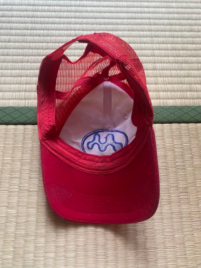 mowalola メッシュキャップ　赤　白
