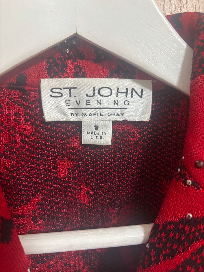 今23 ST.JOHN セントジョン テーラードジャケット レッド S