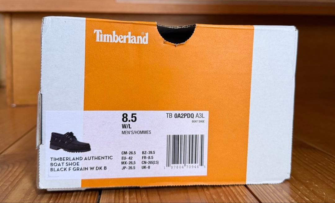 VuG　Timberland 3eye 黒　オールレザー　26.5