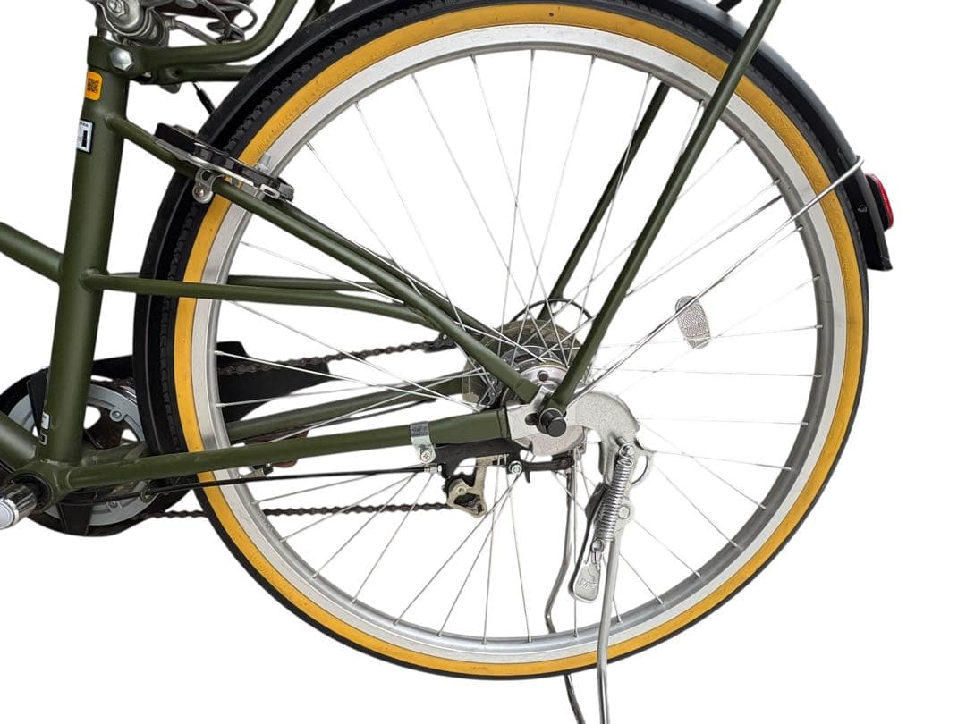 自転車 ベレッグタウン マットグリーン BET76B 外装6段 27インチ