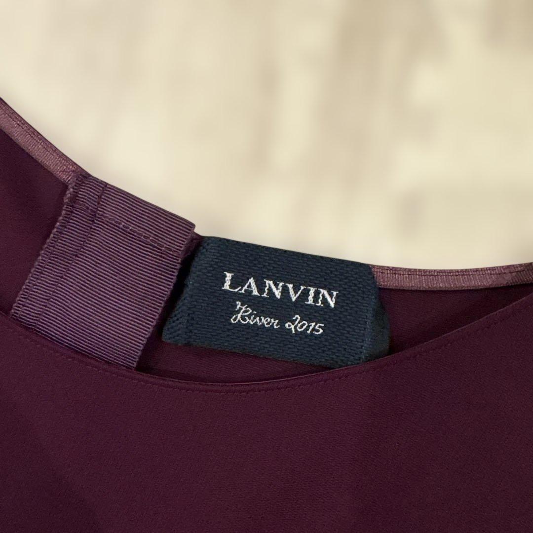 LANVIN ノースリーブひざ丈ワンピース