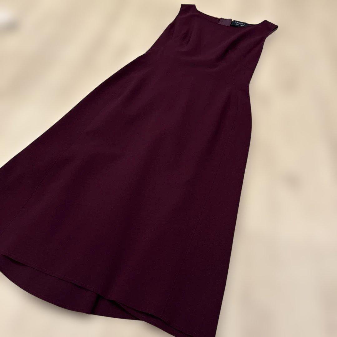 LANVIN ノースリーブひざ丈ワンピース