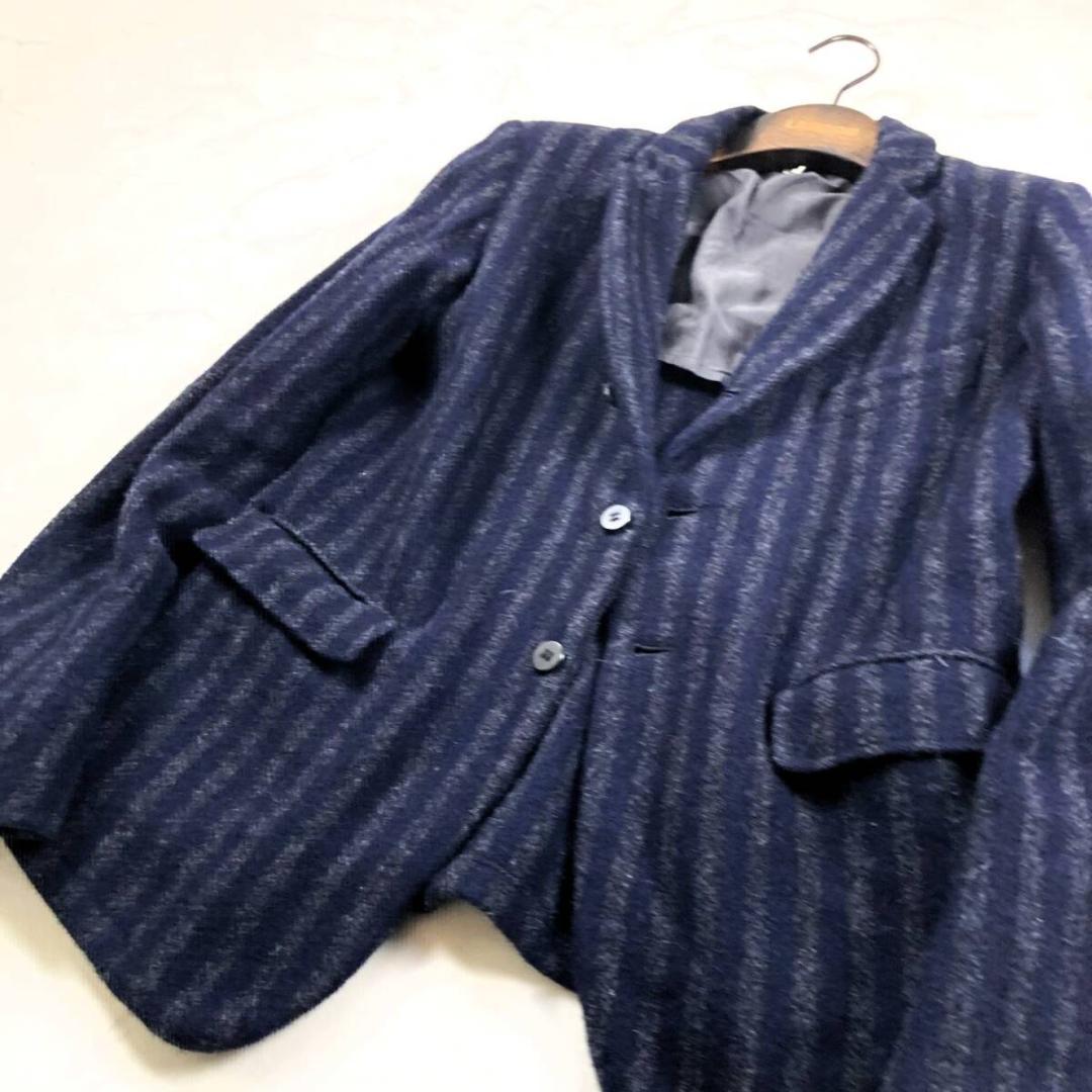 【美品】ms braque × MOON社 フランネル ネイビージャケット