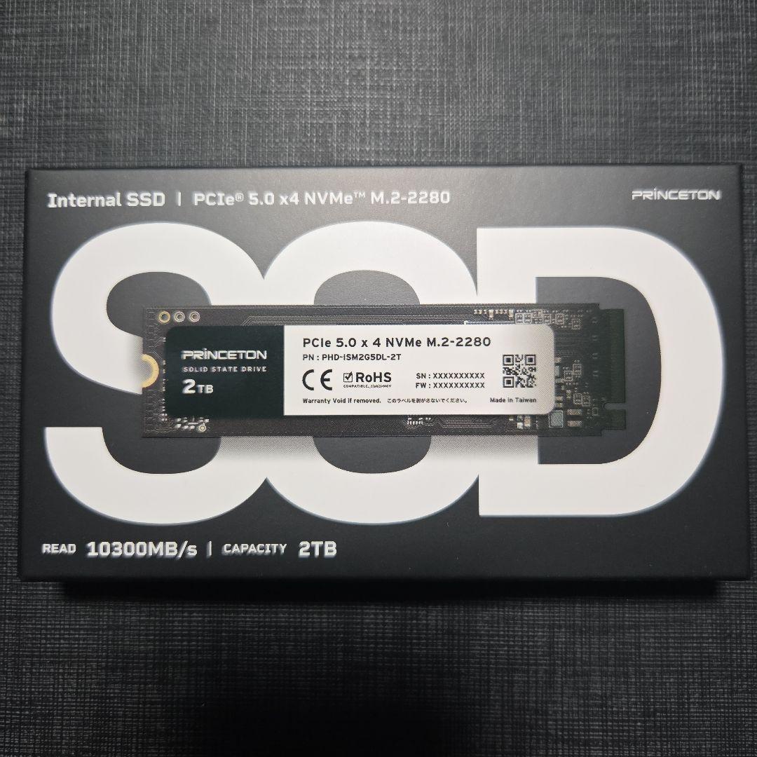 プリンストン NVMe M.2 SSD Gen5 2TB PRINCETON