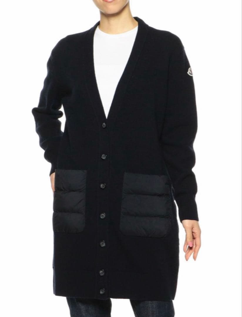 MONCLER【XS大きめレディース】HYBRID カーディガン ネイビー
