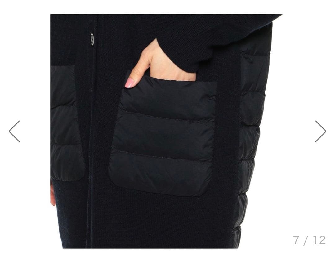 MONCLER【XS大きめレディース】HYBRID カーディガン ネイビー