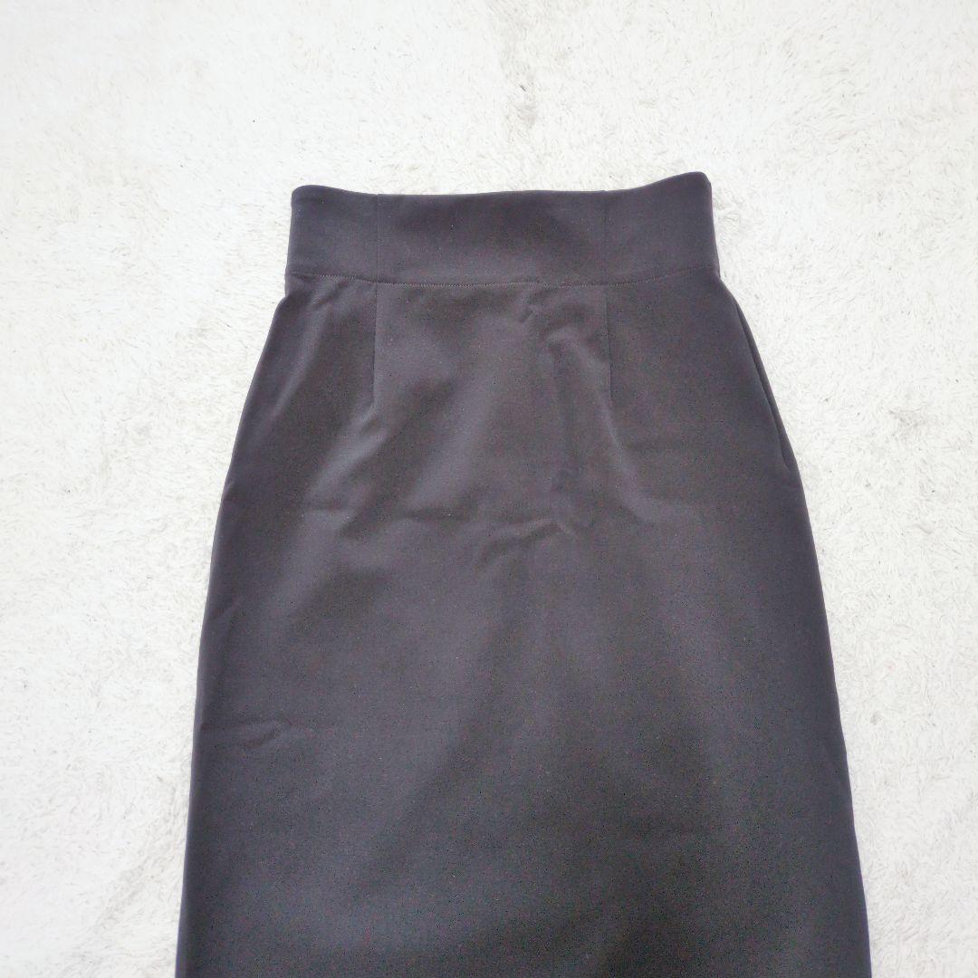 NOBLE　24ss ジャージーライクカラータイトスカート オケージョン　黒