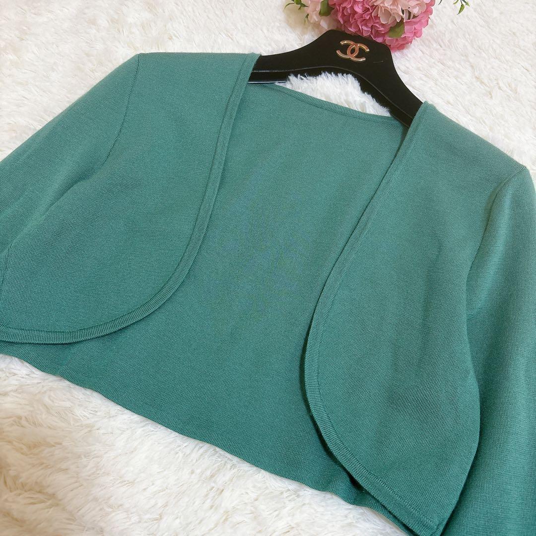 美品☆デイジーリン フォクシー シルク カシミヤ ニットカーディガン ボレロ