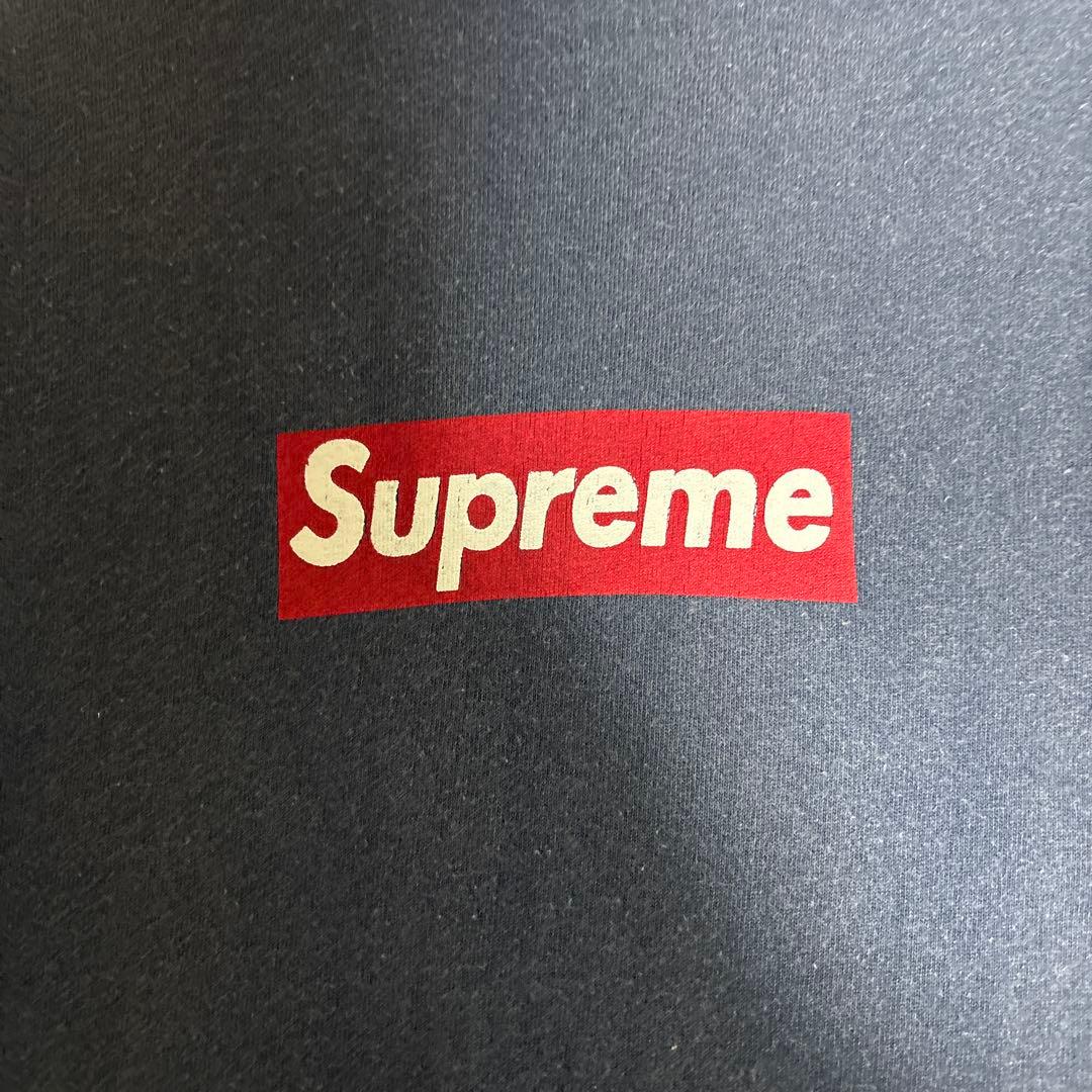り*ん様 Supreme ネイビー ロゴ Tシャツ　90S 初期　USA製　ビン