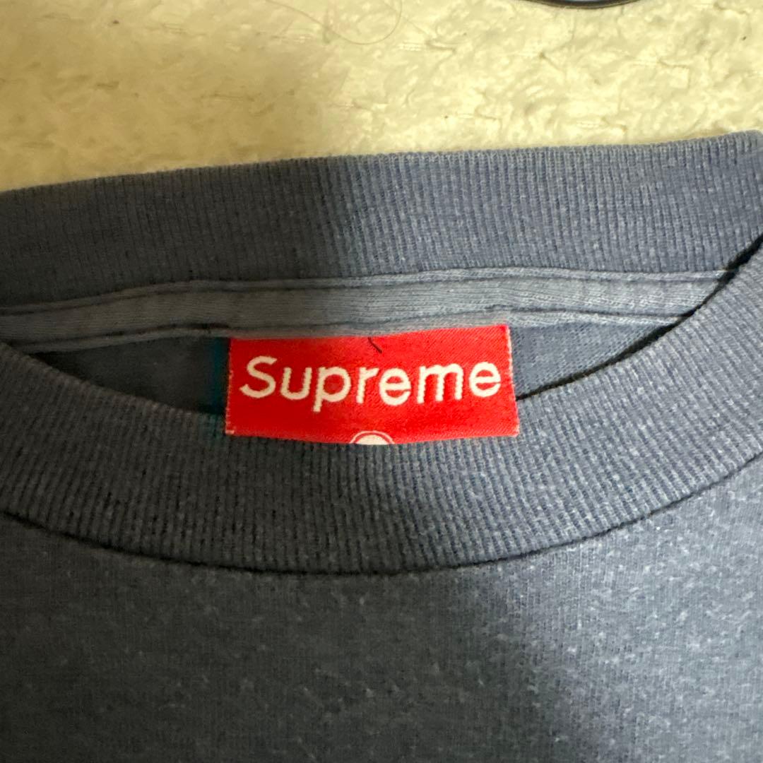 り*ん様 Supreme ネイビー ロゴ Tシャツ　90S 初期　USA製　ビン