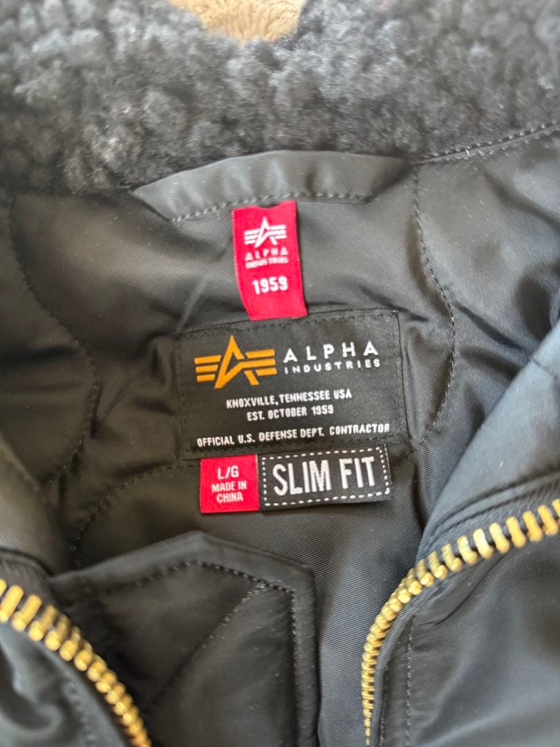 ALPHA INDUSTRIES ブラック MA-1ジャケット L