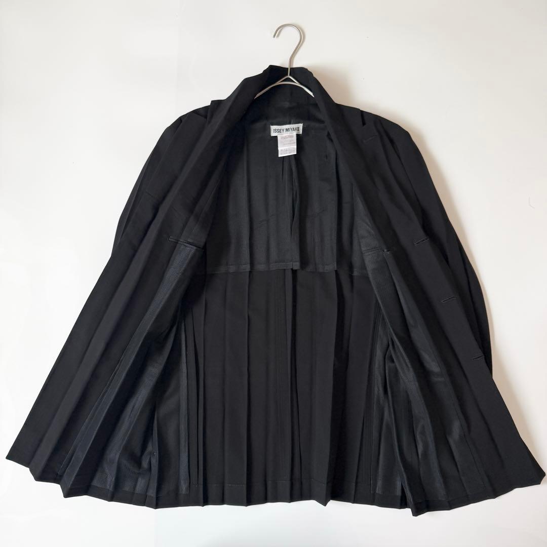 ISSEY MIYAKE プリーツ テーラードジャケット サイズS ブラック