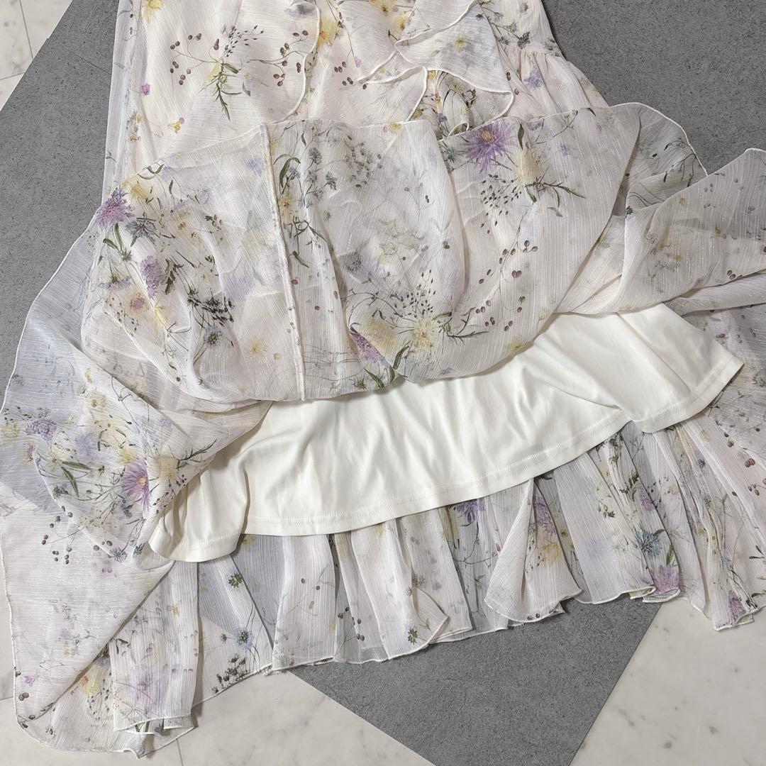 極美品 スナイデル 25年モデル ラッフルフリルティアードスカート 花柄 完売品
