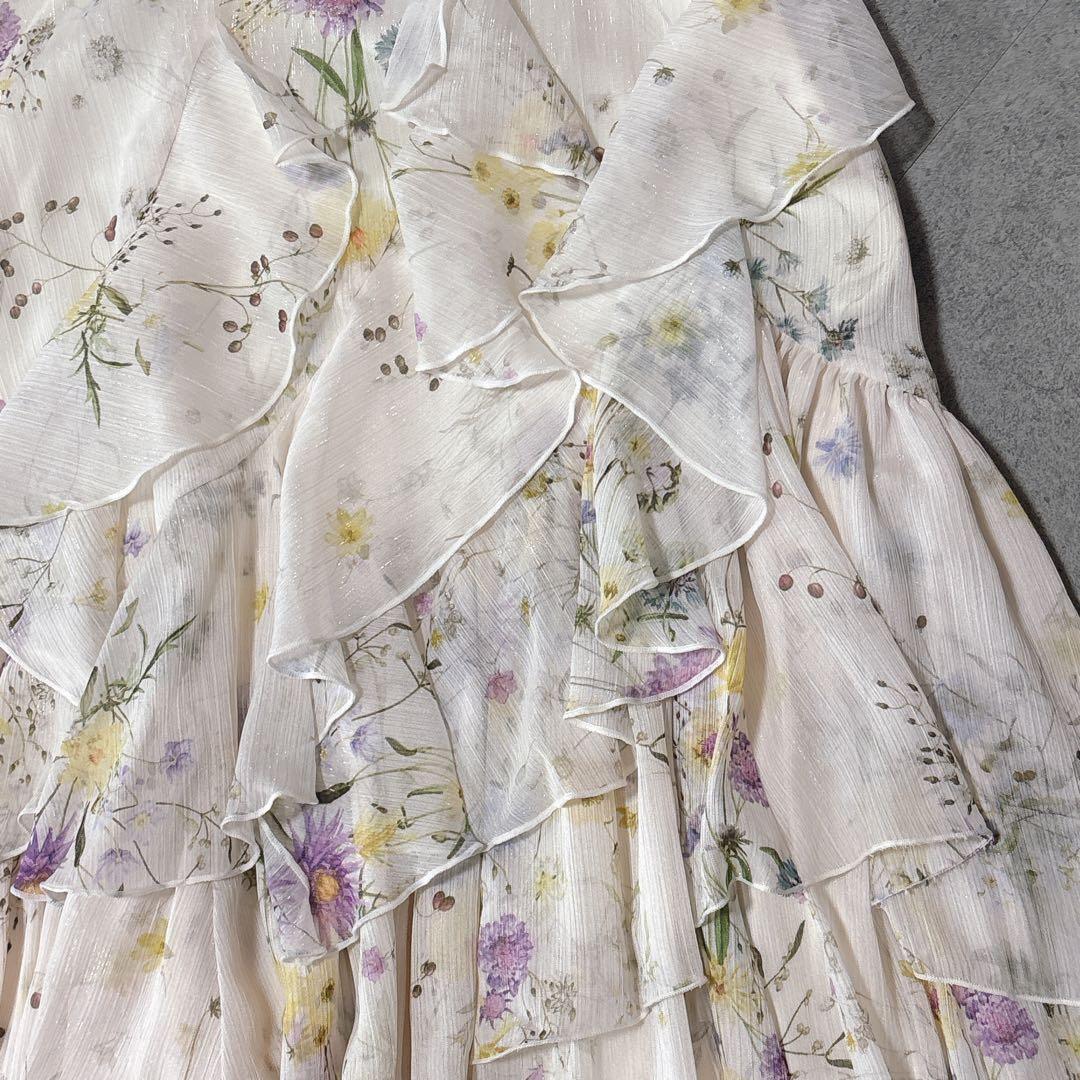 極美品 スナイデル 25年モデル ラッフルフリルティアードスカート 花柄 完売品
