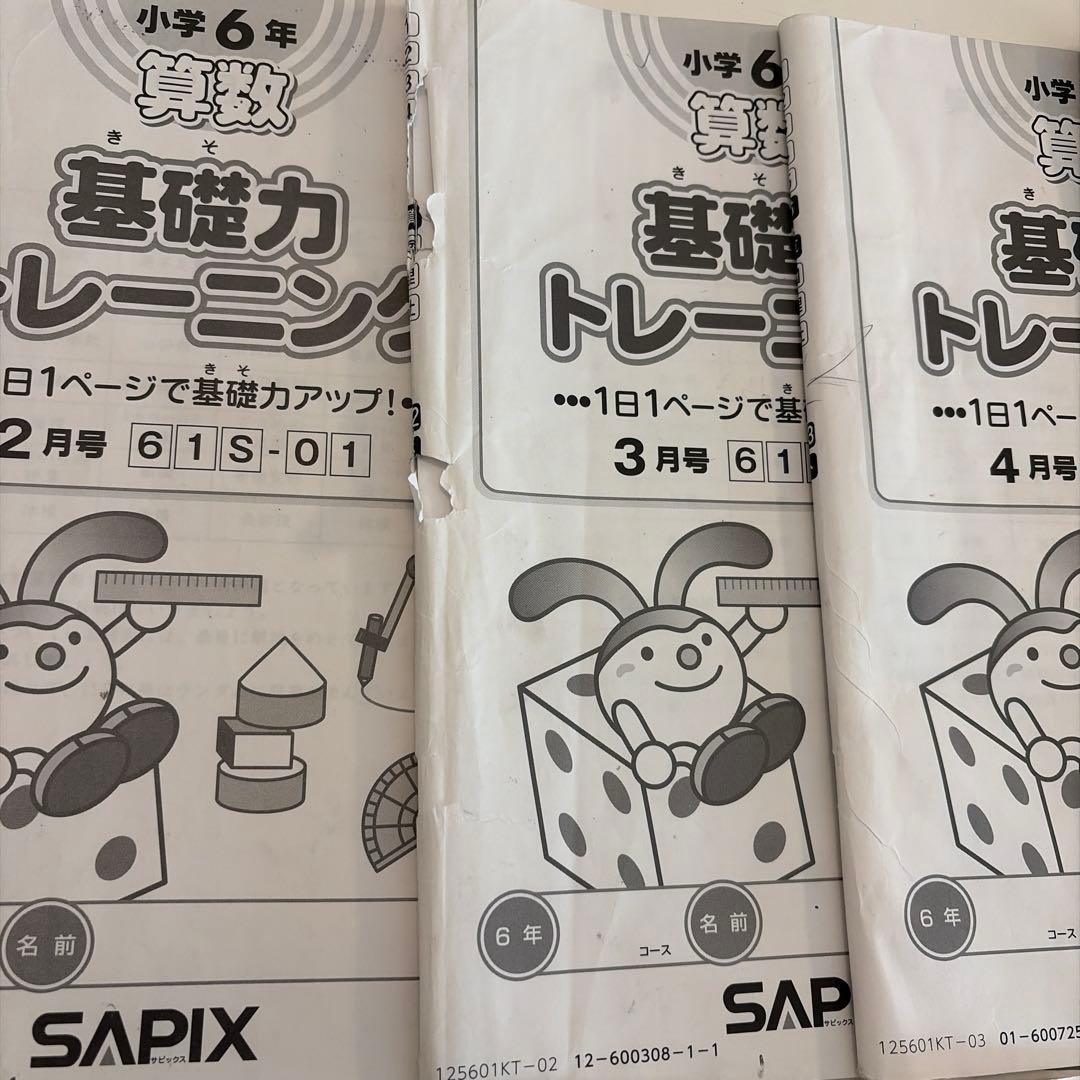 【最新】6年　SAPIX 基礎力トレーニング 2026受験12冊　基礎トレ