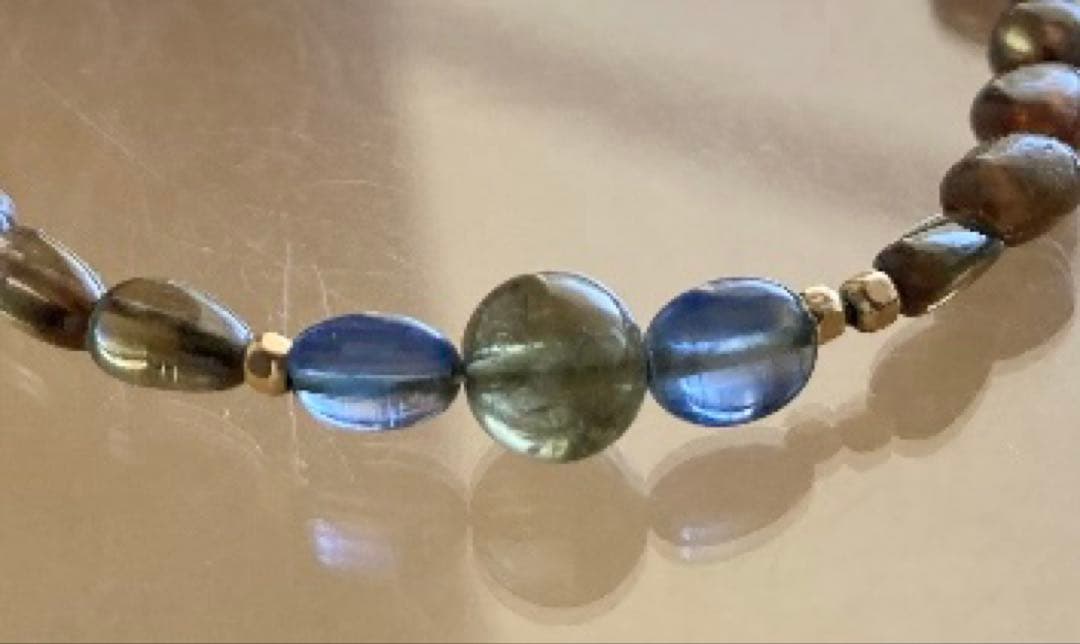 コーネルピン×アンダリュサイト×カイヤナイト 大人の夏bracelet⌖1152