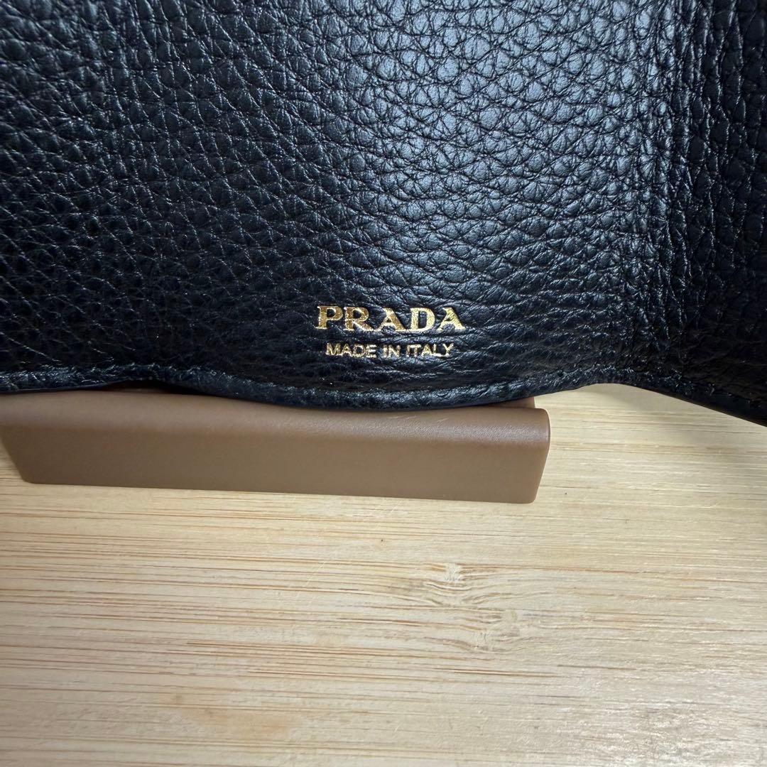 miko 美品★ PRADA 三つ折り財布 ブラック