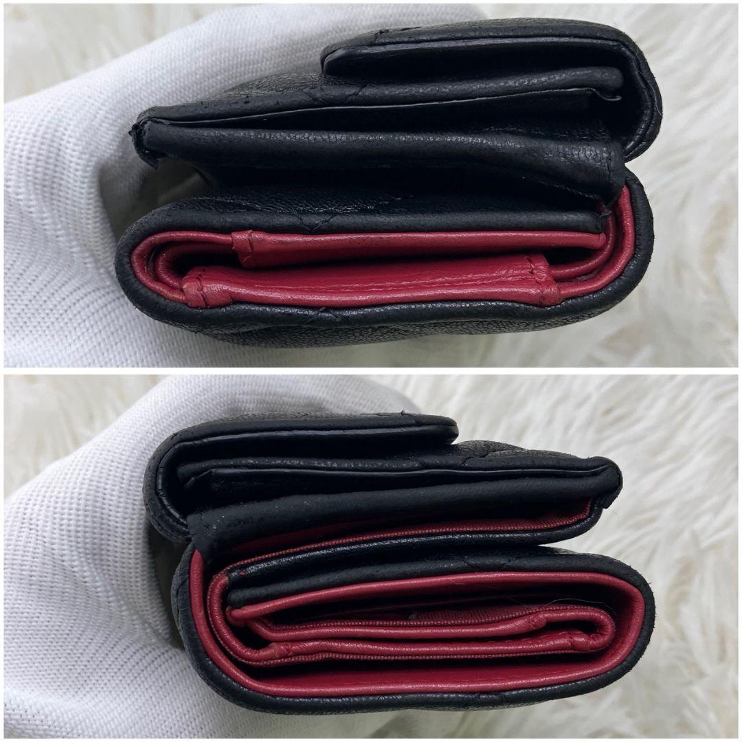 超美品　CHANEL シャネル19 ディズヌフ　ラムスキン　フラップ　三つ折り