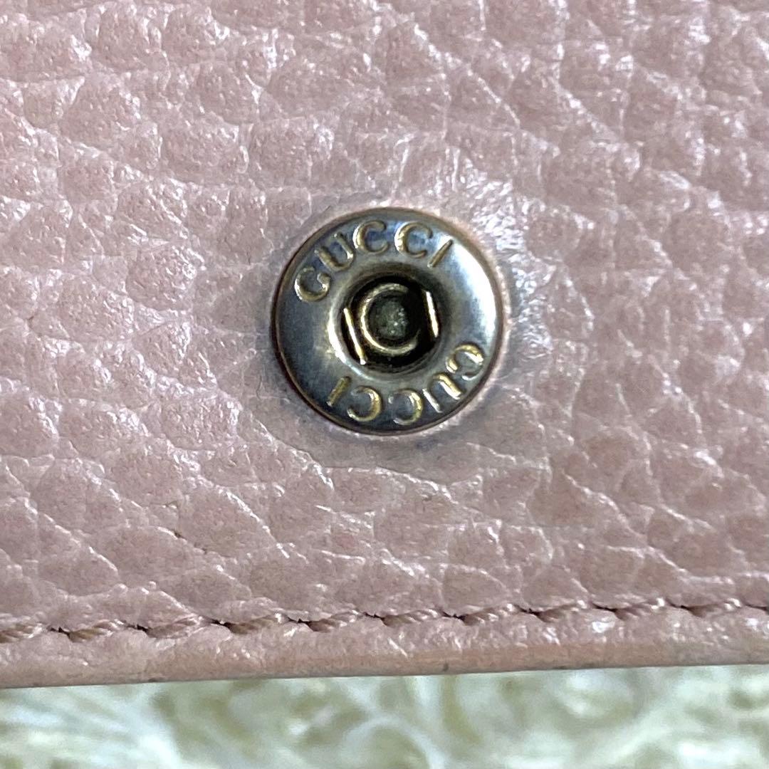 GUCCI グッチ✨ GGマーモント バタフライ 二つ折り財布 蝶 シボ革