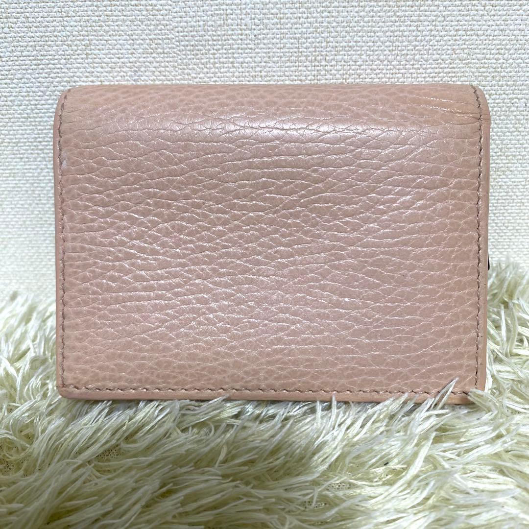 GUCCI グッチ✨ GGマーモント バタフライ 二つ折り財布 蝶 シボ革