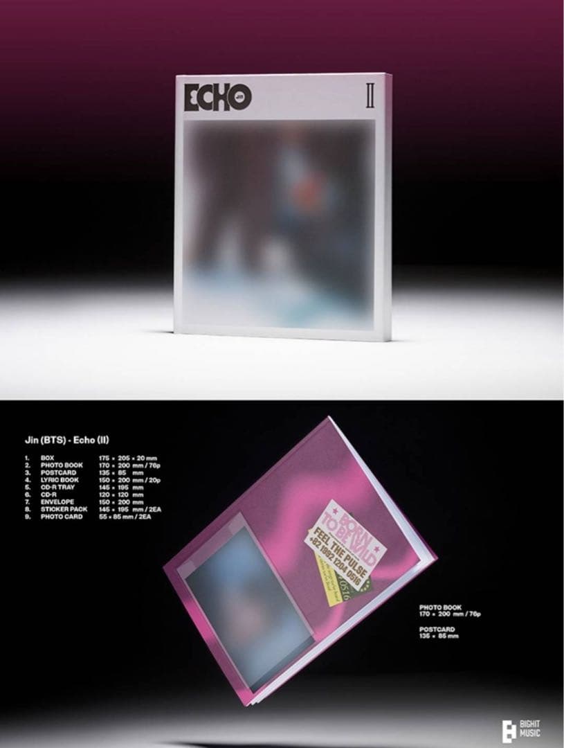 10セット 3形態 BTS ジン Echo ソロアルバム Jin