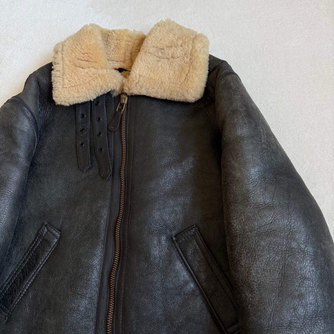 Schott B-3 フライトジャケット シープスキン グレー 42