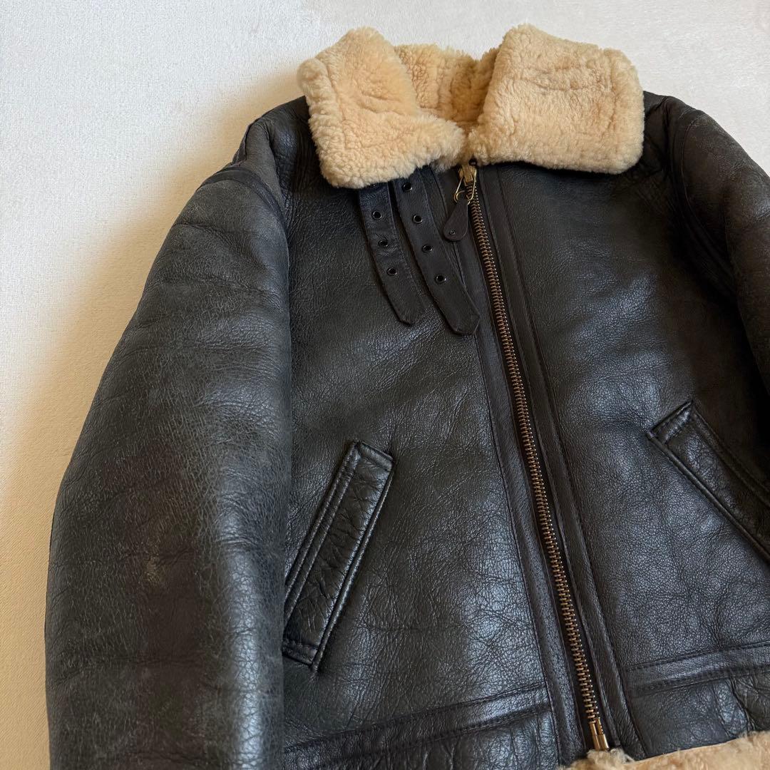 Schott B-3 フライトジャケット シープスキン グレー 42