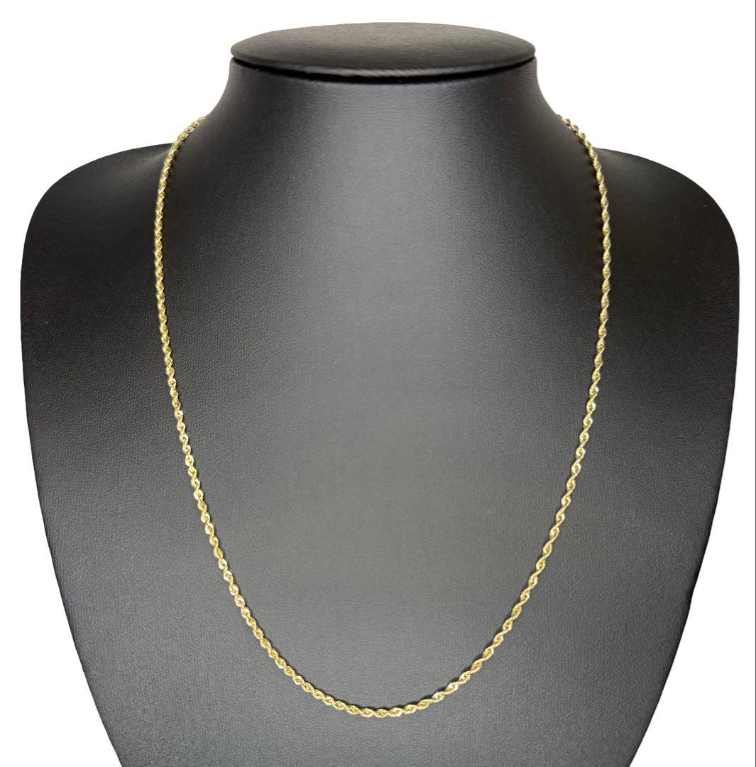 アクセサリー 10K Gold Rope Necklace 51cm 2mm
