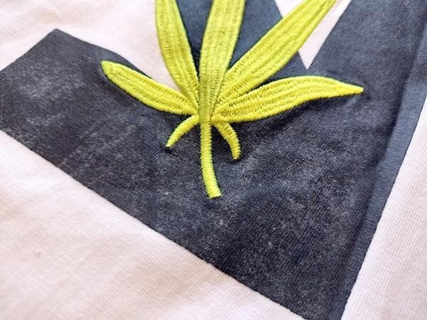 【新品】OFF-WHITE Weed Arrows 限定版刺繍Tシャツ 白 XL