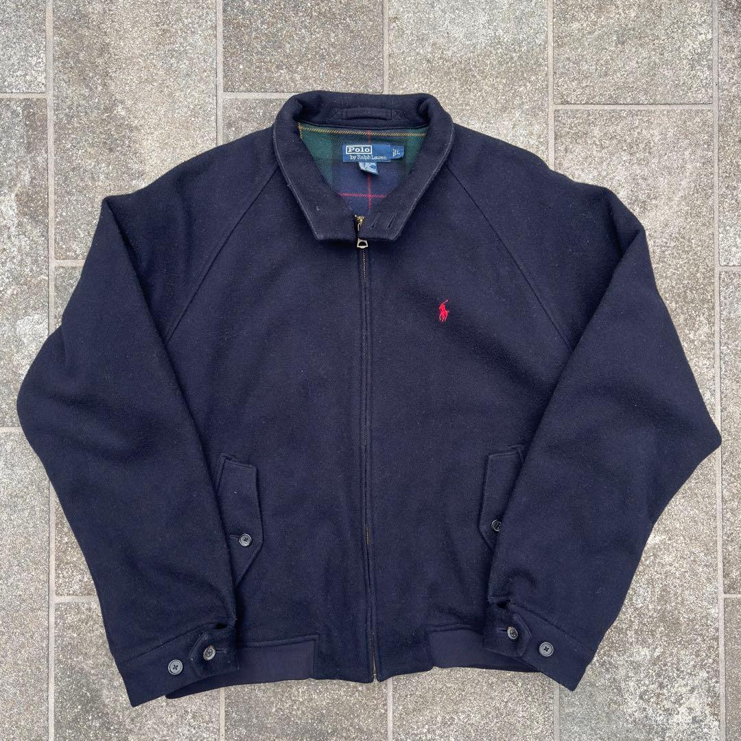 Polo Ralph Lauren 90s ウール ハリントンジャケット G9
