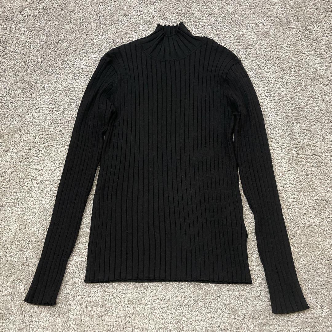 ✨美品【SOEJU】ワイドリブタートルネックニット ストレッチ有