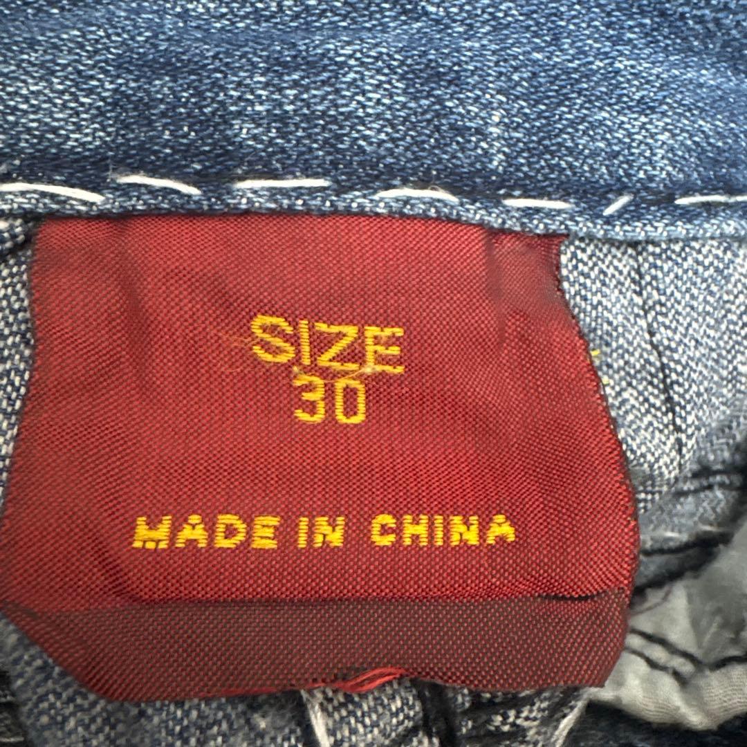 ［希少］true religion super t 極太ステッチ 濃紺 y2k
