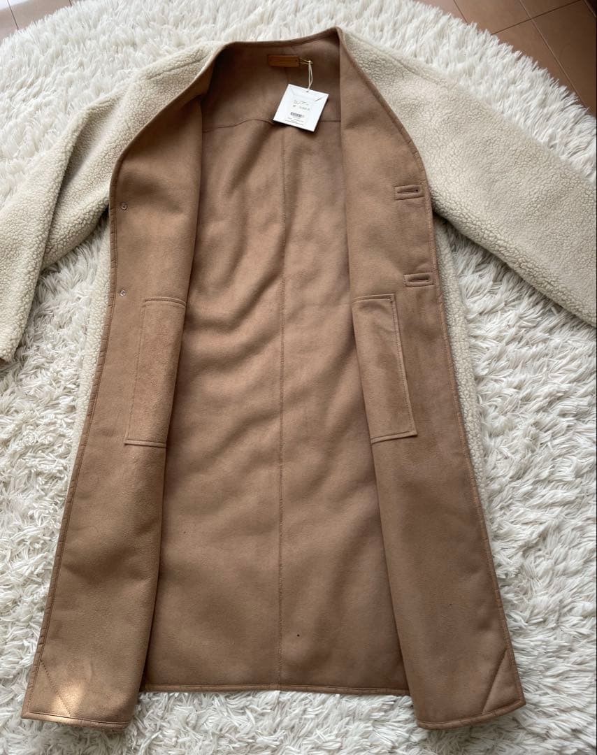 TODAYFUL ボアコート ノーカラー ロング 36