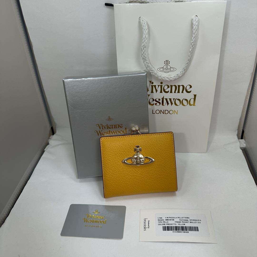【人気！新品】Vivienne Westwood 二つ折り財布　　イエロー