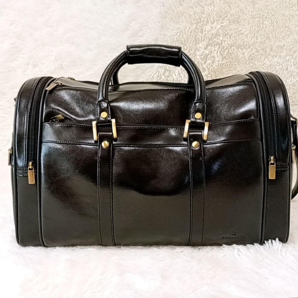 【美品】ギャロッティ ボストンバッグ オールレザー ショルダーバッグ ブラック